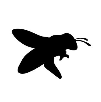 339x340 Free Silhouette Vector Bee, Asianigakubi, Up