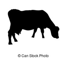 224x194 Black Cow Silhouette Vector Eps 10 Vectors