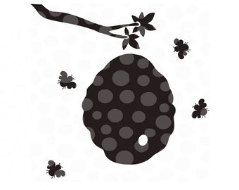 340x270 Bee Silhouette Etsy