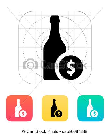 385x470 Beer Bottle Icon. Vector Illustration. Vector