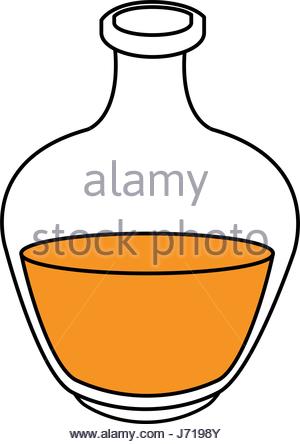 300x444 Black Silhouette Bottle With Oil Aroma Essence Bottle Stock Vector
