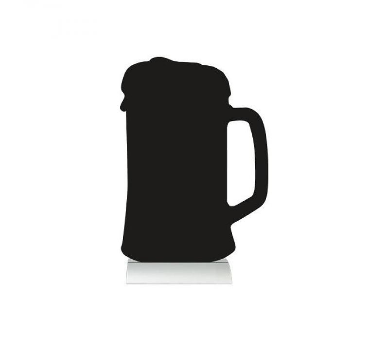 800x700 Chalkboard Table Aluminium Silhouette Beer Incl. Chalk Stift