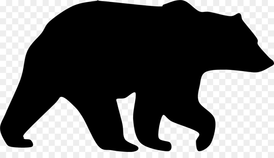 900x520 American Black Bear Grizzly Bear Silhouette Clip Art