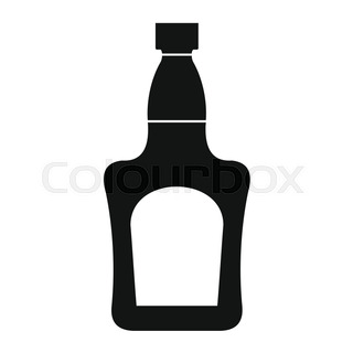 320x320 Bottle Alcohol Gin In Black Simple Silhouette Style Icons Vector