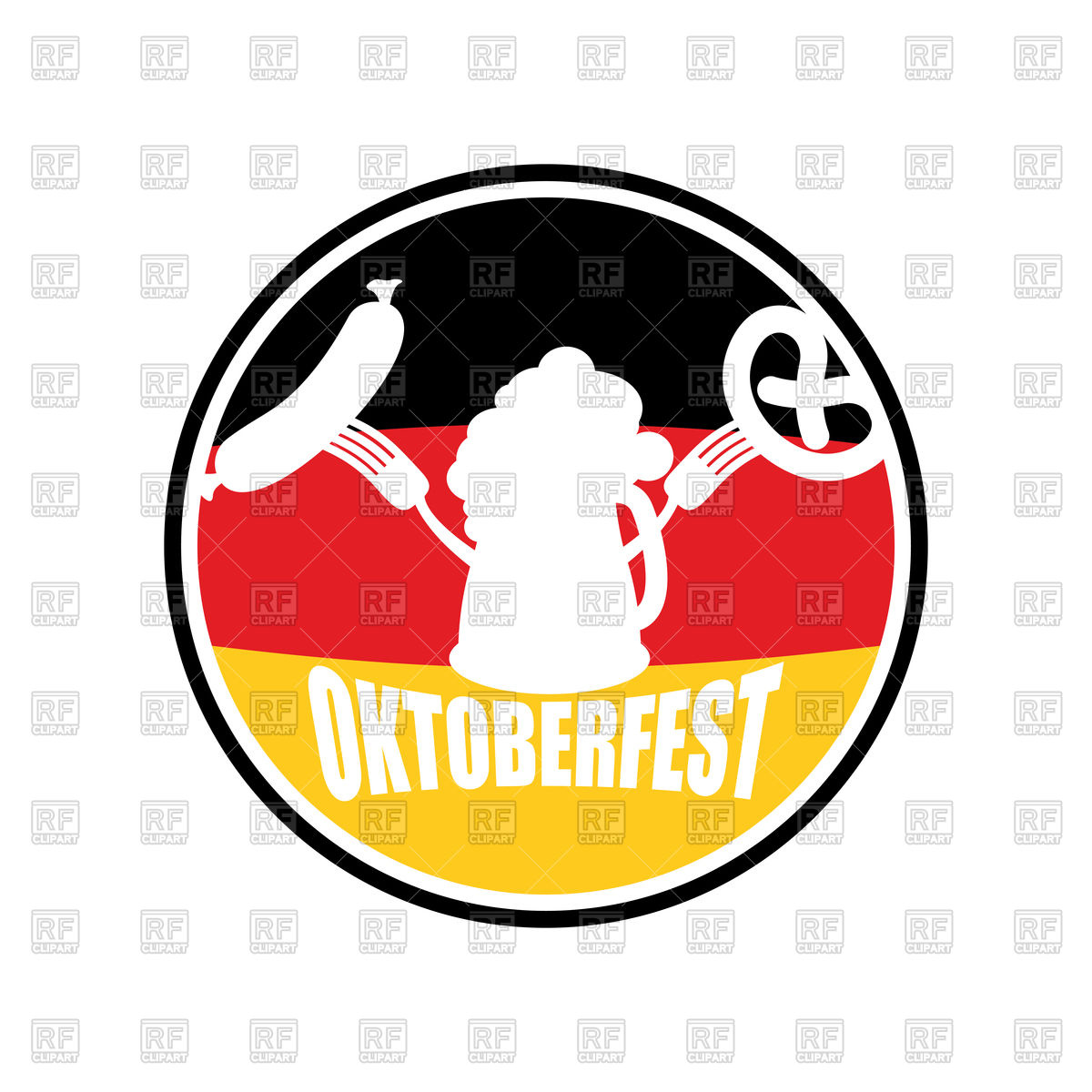 1200x1200 Round Emblem Of Oktoberfest Holiday