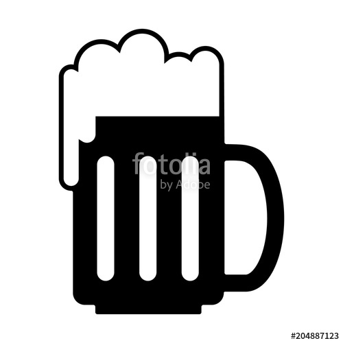 500x500 Silhouette Of A Beer Mug, Isolated. Stock Image And Royalty Free