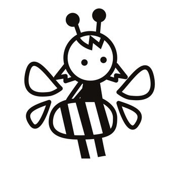 340x340 Free Silhouette Vector Bee, Asianigakubi, Up