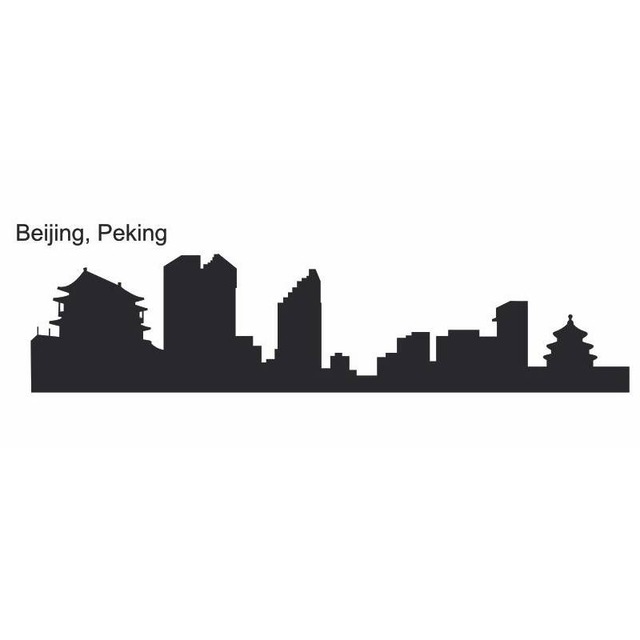 640x640 Dctal Beijing City Decal Landmark Skyline Wall Stickers Sketch