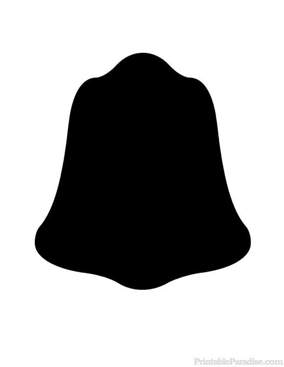 580x751 Christmas Bell Silhouette