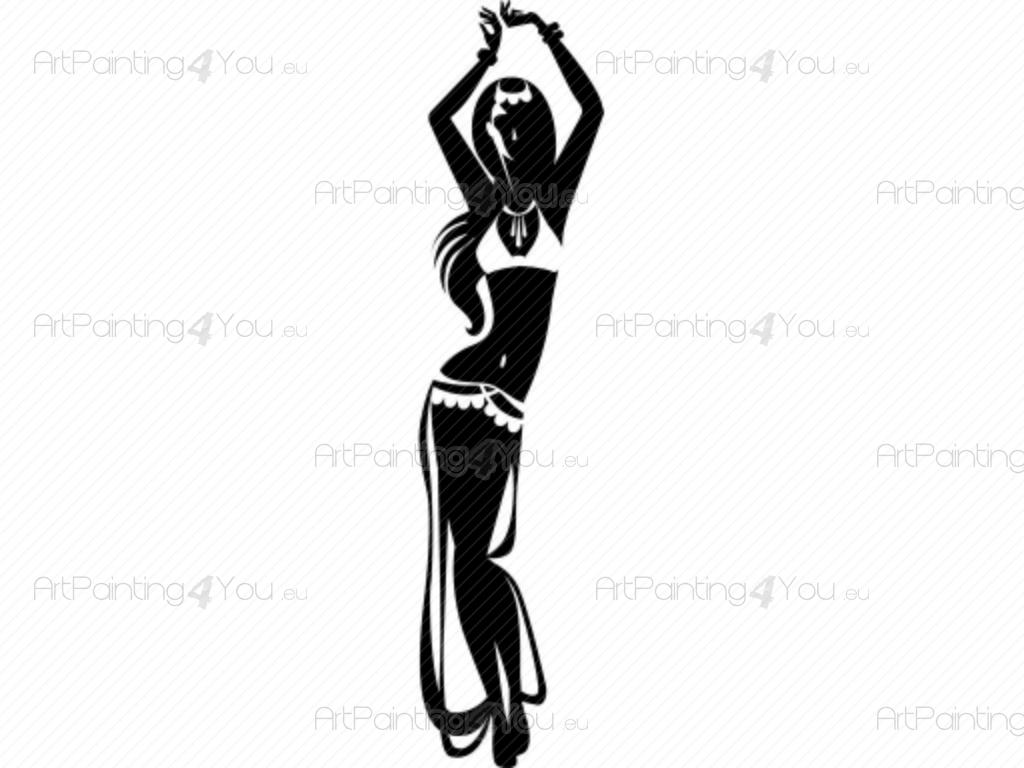 1024x768 Wall Stickers Belly Dance (Vdm1013en)