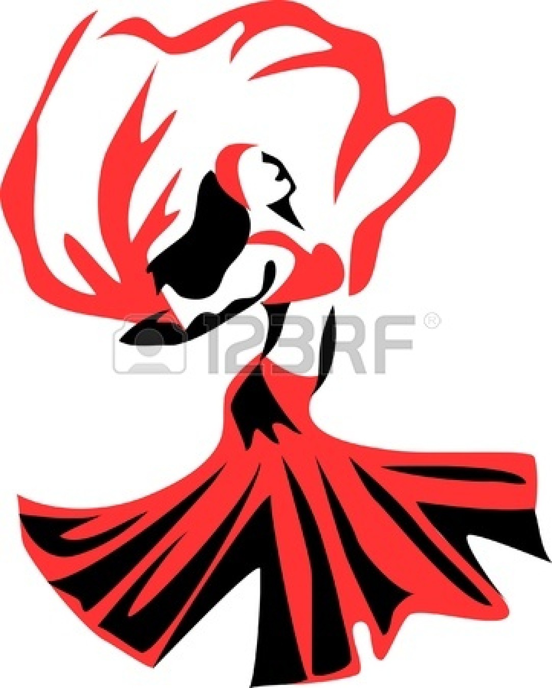 1083x1350 Belly Dancer With A Veil Stock Vector