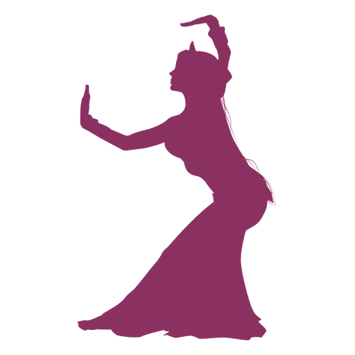 512x512 Belly Dancer Pose Silhouette