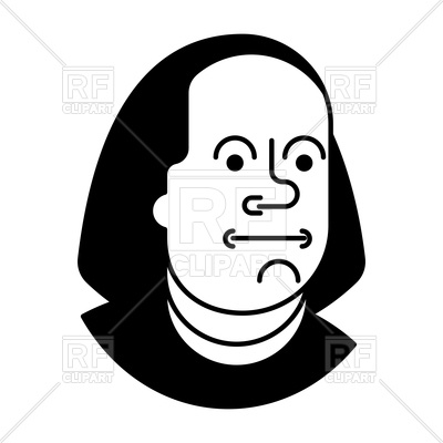 400x400 Funny Portrait Of Benjamin Franklin From 100 Dollars Banknote Usa