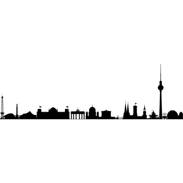 600x600 Berlin Skyline Silhouette Liked On Polyvore Featuring