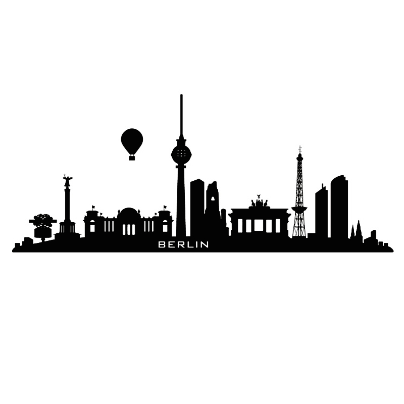 800x800 Hydrogen Balloon Berlin Wall Sticker City Home Decor Living Room