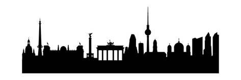 473x158 Berlin Silhouette Posters By Has Vektor