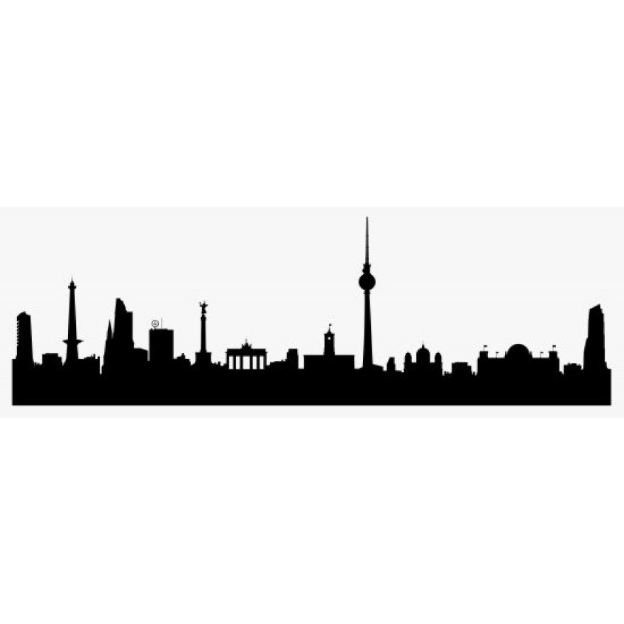880x880 Sticker Skyline Berlin