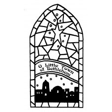228x228 O Little Town Of Bethlehem Rubber Stamp