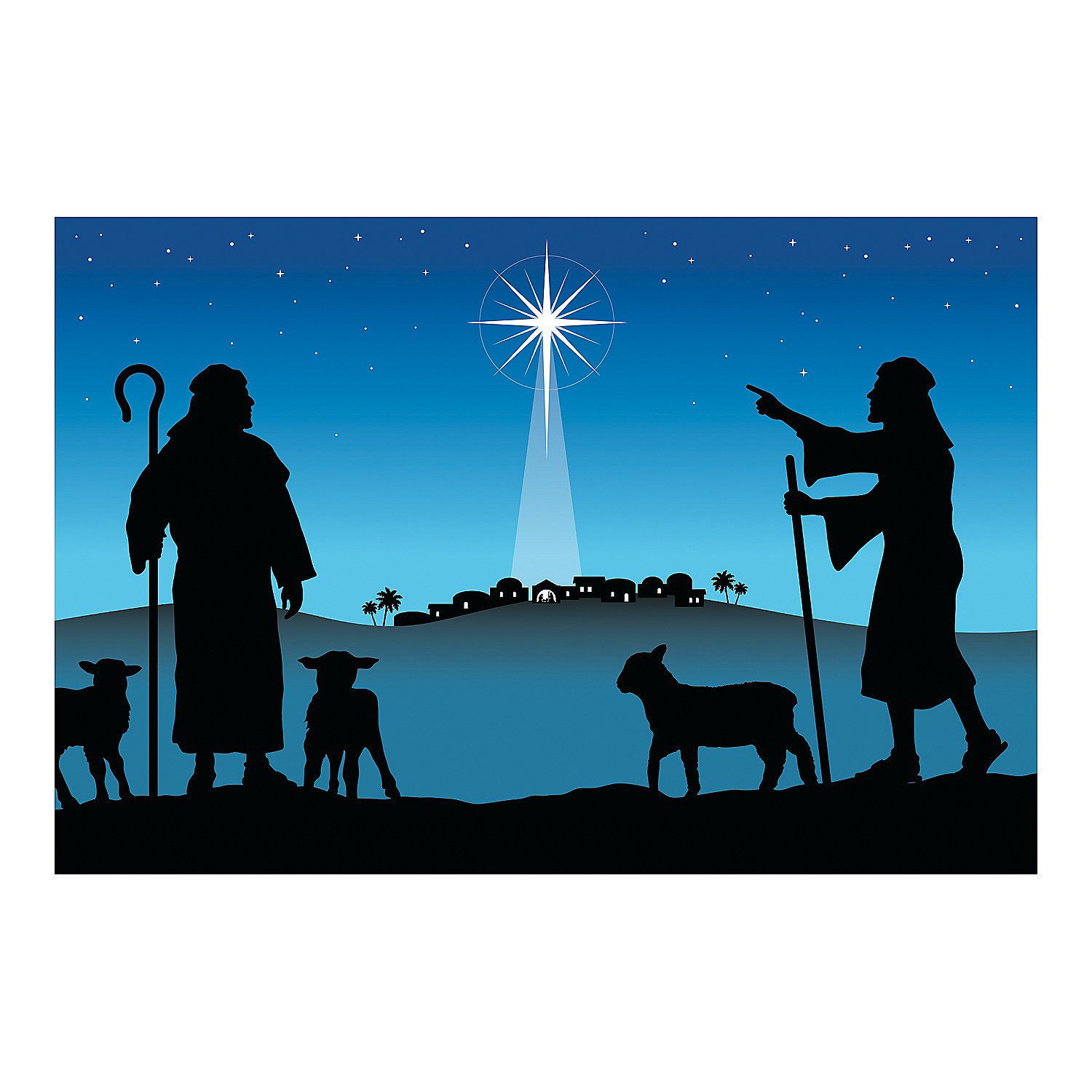 1500x1500 Silhouette Nativity Backdrop Backdrops, Banners And Silhouettes
