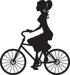 236x253 Clip Art Image Of A Girl Riding A Bike Silhouette