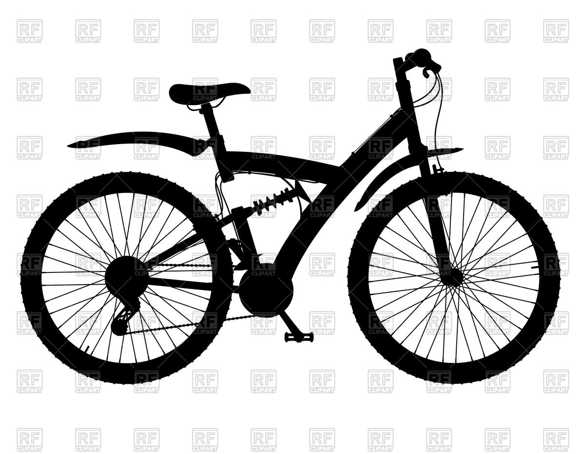 1200x933 Silhouette Of Sport Bike With The Rear Shock Royalty Free Vector