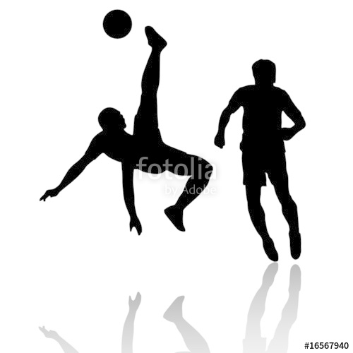 500x500 Football Player Soccer Player Bicycle Kick Stock Image