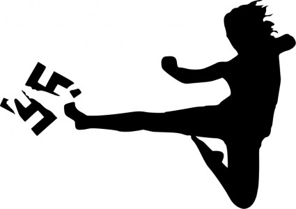 425x300 Soccer Bicycle Kick Vectors Silhouette