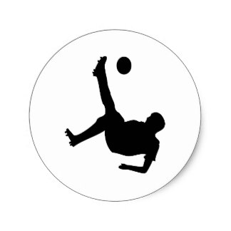 324x324 Bicycle Kick Stickers Zazzle