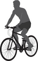 125x201 Man Riding Mountain Bike Stock Vectors