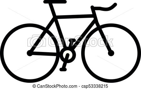 450x286 Simple Bicycle Silhouette. Simple Vector Illustration
