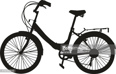 465x300 The Black Silhouette Of A Bicycle Premium Clipart