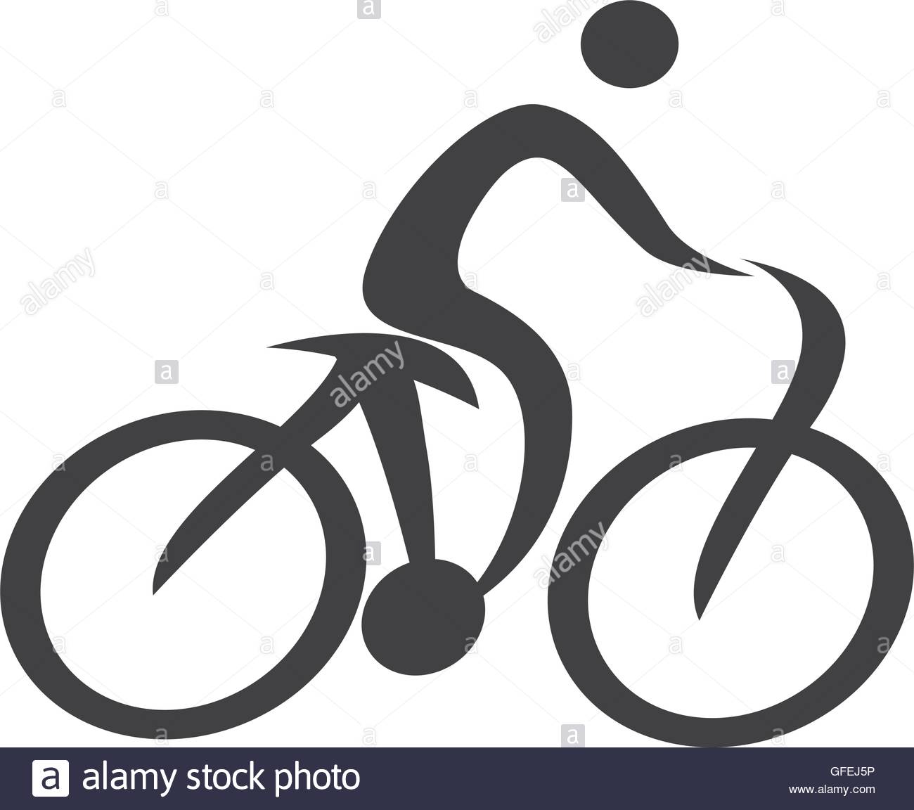 1300x1152 Human Figure Silhouette Bicycle Icon Stock Vector Art