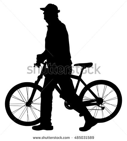 425x470 Pushbike Clipart Silhouette