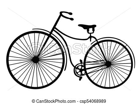 450x339 Rover Safety Bike Silhouette Isolated On White Background