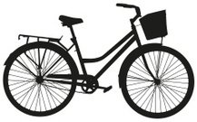 217x135 Bicycle Silhouette Premium Clipart