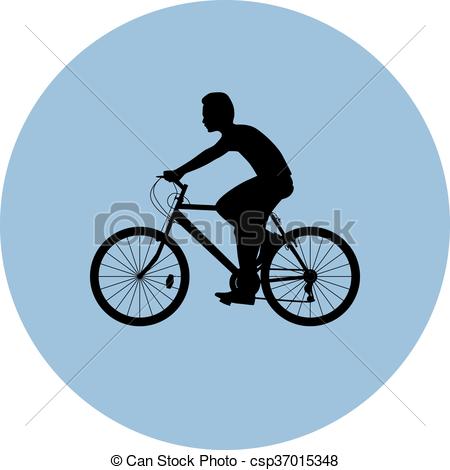 450x470 Bicyclist Silhouette Vector Eps Vector