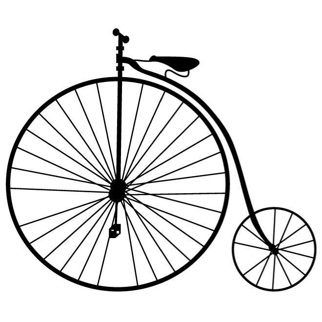 660x660 High Wheel Bicycle Vector