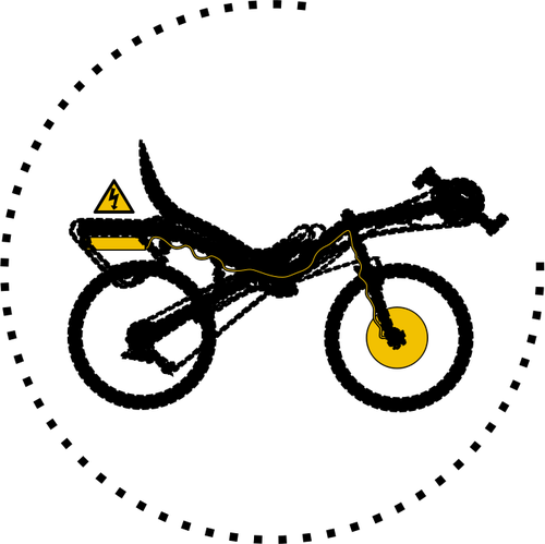 500x499 Modern Electric Bike Silhouette Vector Clip Art Public Domain