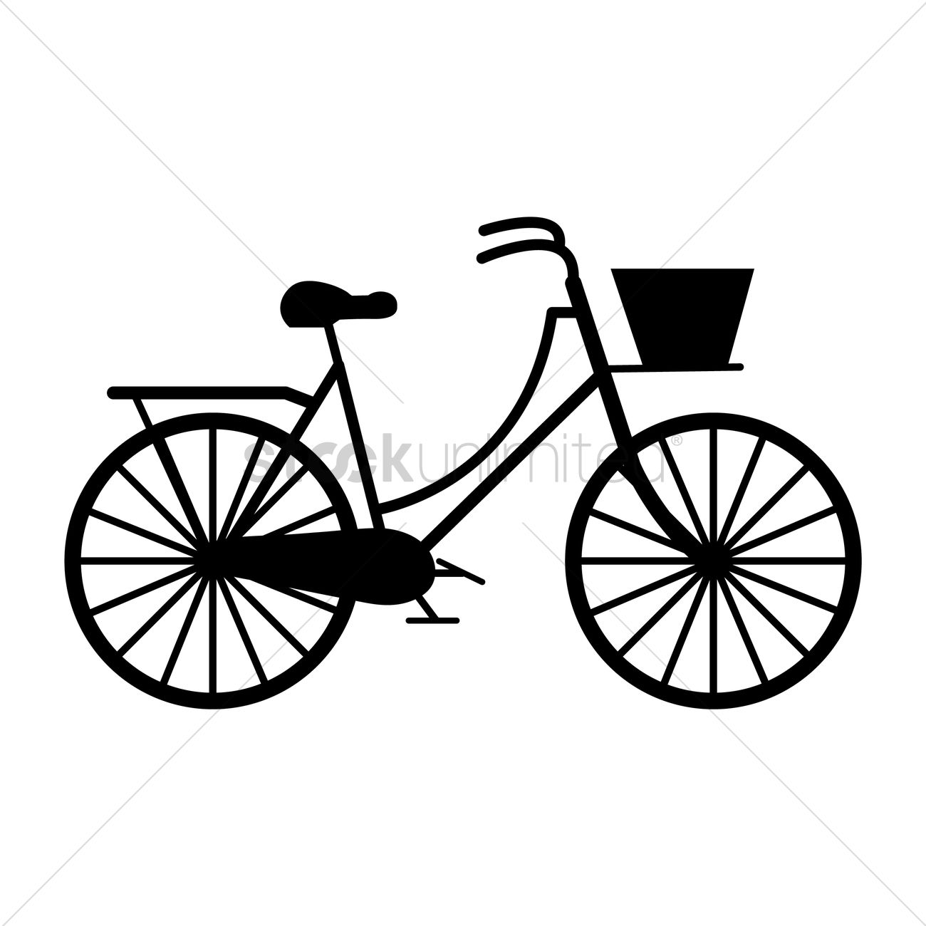 1300x1300 Silhouette Of A Bicycle Vector Image
