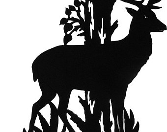 340x270 Big Buck Silhouette Etsy