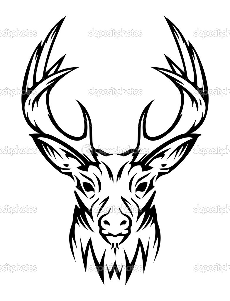 784x1024 Big Buck Reindeer Clipart