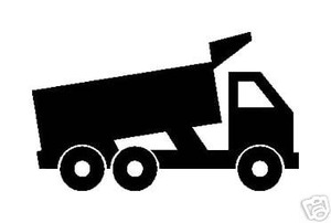 300x202 Dump Truck Silhouette Vinyl Stickerdecal Road Building Svg