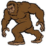 160x160 Bigfoot Mascot Silhouette Stock Image And Royalty Free Vector