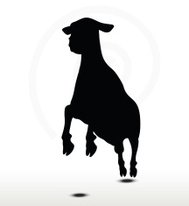 189x206 Silhouette Of A Sheep Premium Clipart