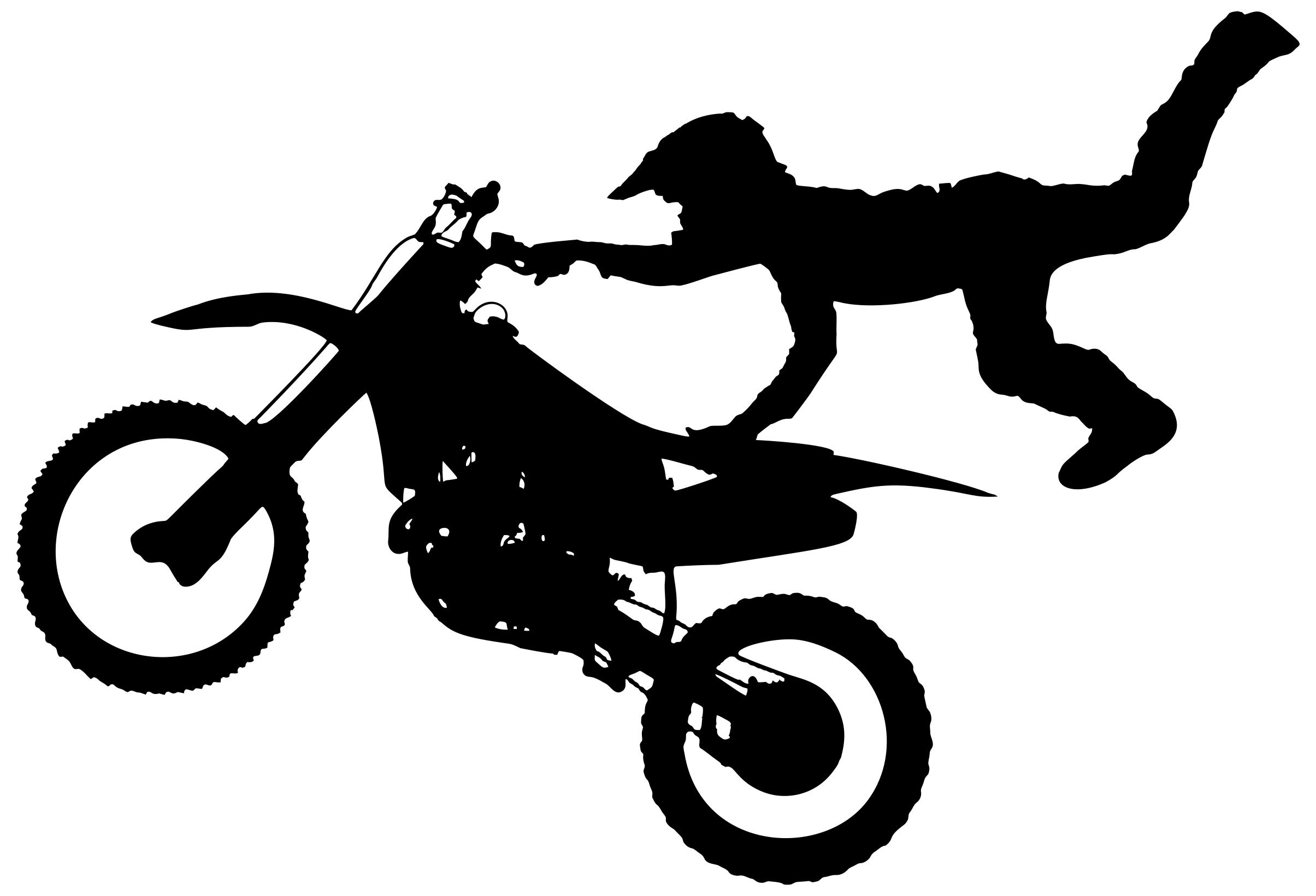 2409x1641 Motocross Bike Aerial Stunt Silhouette Clipart
