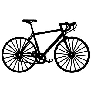 300x300 Bicycle Silhouette Clipart