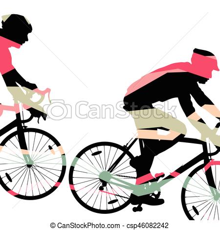 450x470 Sport Road Bike Riders Bicycle Silhouette In Abstract Mosaic