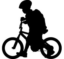 221x203 Child On Bike Silhouette