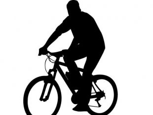 310x233 Silhouette Of A Man Riding A Bike Free Vectors Ui Download