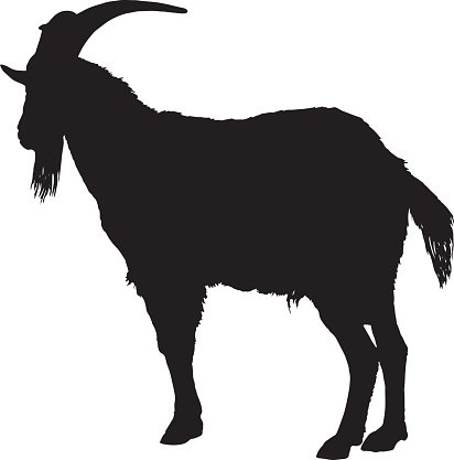 412x417 Goat Silhouette Stock Vectors